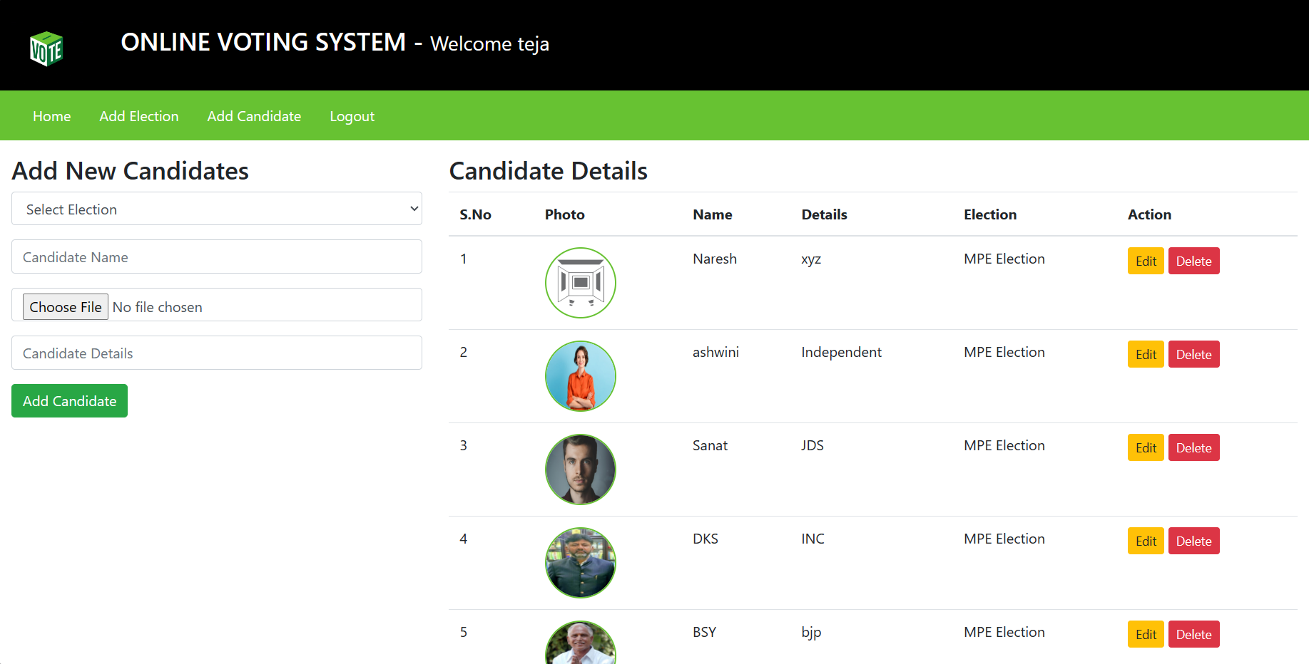 Add Candidate